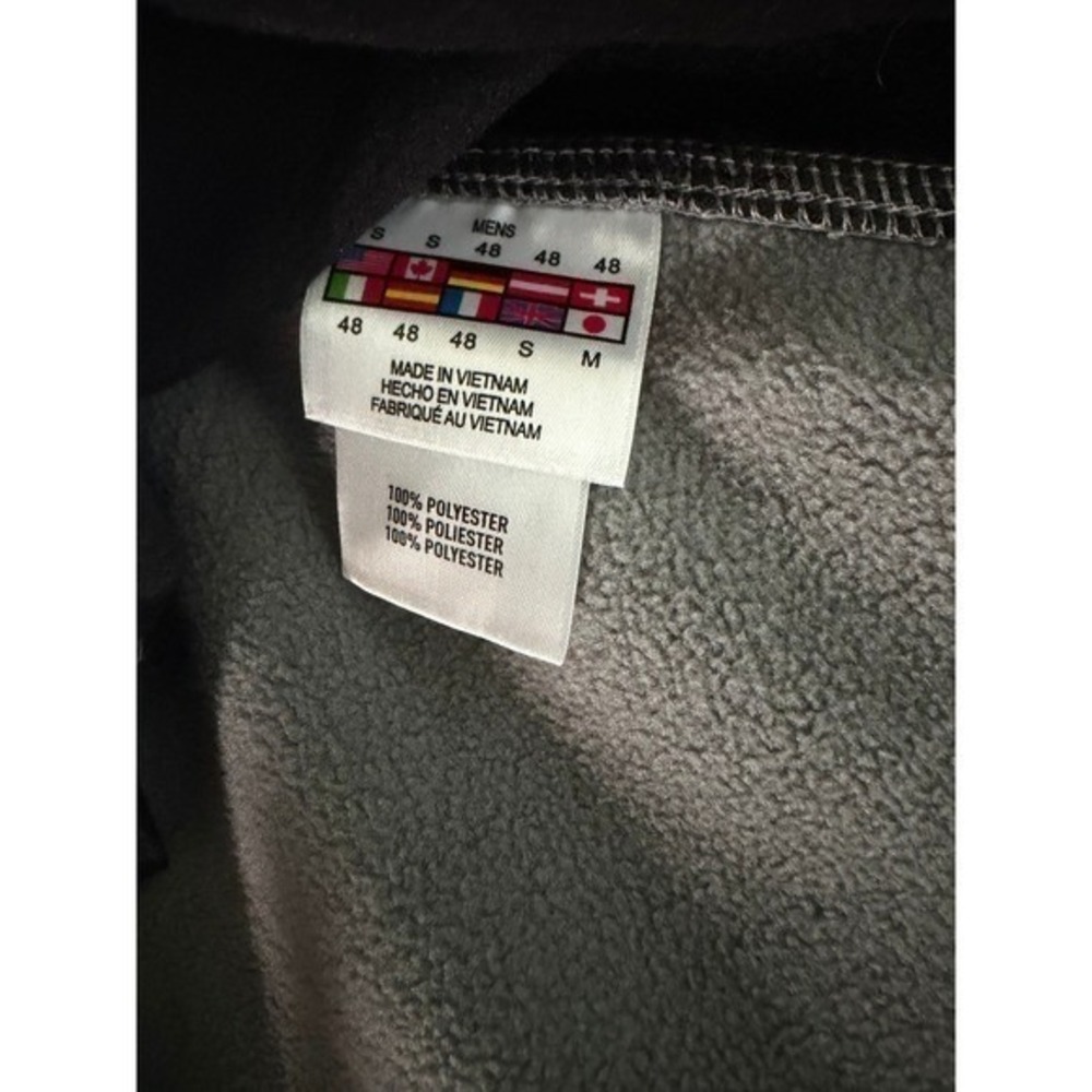 Spyder Men's Size Small Gray Black 1/4 Zip Waffle Knit Fleece Pullover Jacket - Picture 4 of 8
